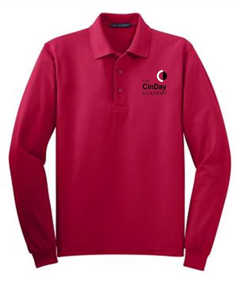 Picture of The CinDay Academy - Adult/Unisex - Long Sleeve Uniform Polo by Port Authority K500LS - Black, Red, or White