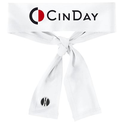 Picture of 50% OFF - The CinDay Academy - Tie Headband by Holloway 223846 - White (1 Left!)