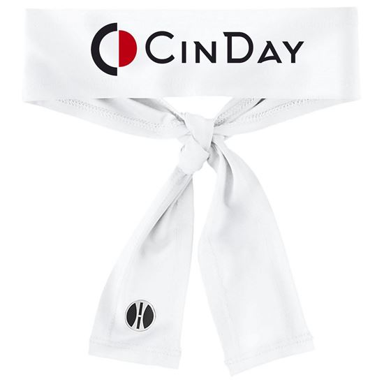 Picture of 50% OFF - The CinDay Academy - Tie Headband by Holloway 223846 - White (1 Left!)