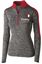 Picture of CinDay Academy Ladies Electrify 1/2 Zip Pullover by Holloway 222742 - Black Heather/Scarlet ONLY 1 LEFT