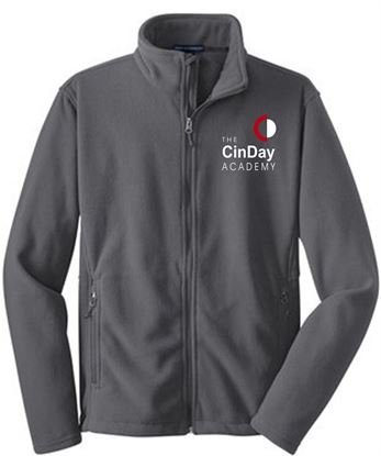 Picture of The CinDay Academy - Adult/Unisex - Full Zip Fleece Jacket by Port Authority F217 - Black, Iron Grey, or Red