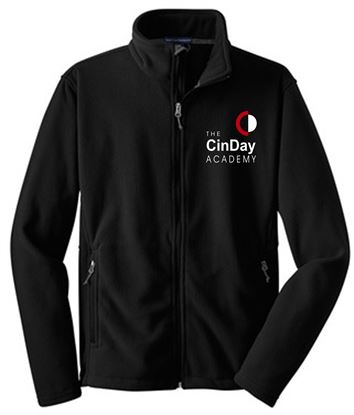 Picture of The CinDay Academy - Youth - Full Zip Fleece Jacket by Port Authority Y217 - Black, Iron Grey or True Red