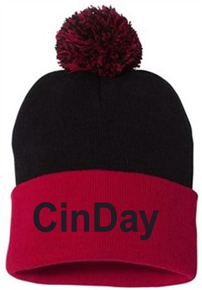 Picture of The CinDay Academy - Pom-Pom Knit Beanie by Sportsman SP15 - Black/Red