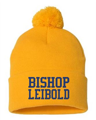 Picture of NEW COLORS!!  Bishop Leibold - Pom Knit Hat by Sportsman SP15 - Gold, Grey, Navy, or Roayl