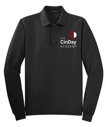 Picture of The CinDay Academy - Ladies - Long Sleeve Uniform Polo by Port Authority L500LS - Black, Red, or White
