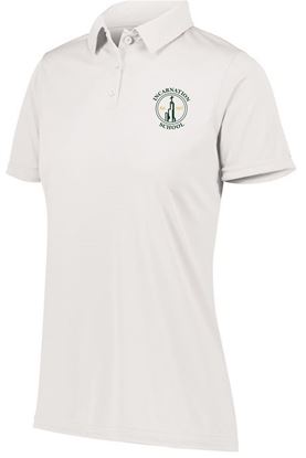 Picture of Incarnation - Ladies - (Pre K - 8th Grade) - Dri Fit Short Sleeve Uniform Polo by Augusta 5019 - Columbia Blue or White