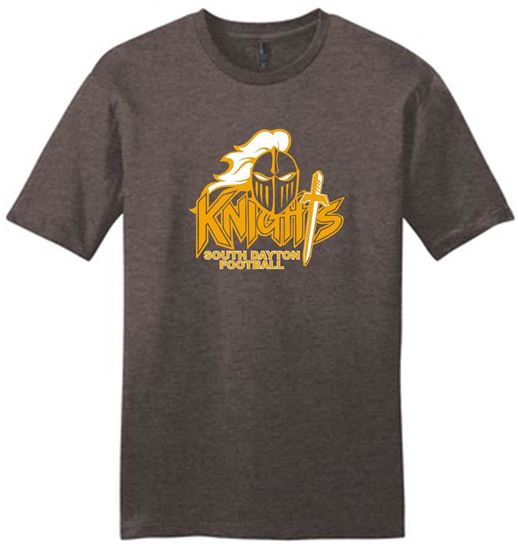 Picture of SDK Football - Youth/Unisex - Short Sleeve Tee by District DT6000(Y) - Grey Frost or Heather Brown