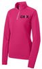 Picture of Chix - Ladies - Sport-Wick Textured 1/4-Zip Pullover by Sport-Tek LST860 -  Black, Iron Grey, Pink Raspberry