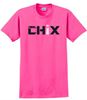 Picture of Chix - Youth & Adult/Unisex - 100% Cotton Short Sleeve Tees 2000(B) - Black/White Logo - Safety Pink, Heliconia, or Sports Grey