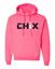 Picture of Chix - Youth/Unisex - Hoodie 18500(B) - Black/White Logo - Safety Pink, Heliconia, or Sports Grey