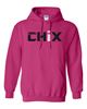 Picture of Chix - Youth/Adult - Hoodie 18500(B) - Black/White Logo - Safety Pink, Heliconia, or Sports Grey