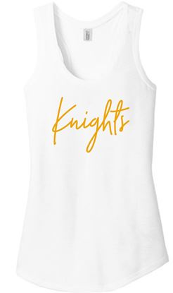 Picture of SDK - Ladies - Perfect Tri Racerback Tank w/ Choice of Glitter Logo by District DM138L - Grey Frost or White