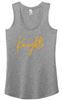 Picture of SDK - Ladies - Perfect Tri Racerback Tank w/ Choice of Glitter Logo by District DM138L - Grey Frost or White