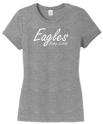 Picture of Bishop Leibold - Girls/Juniors - Short Sleeve Tee by District DT6001YG/DT6002 - Grey Frost / Fuchsia Frost