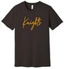 Picture of SDK - Unisex - Jersey Short Sleeve Tee w/ Choice of Glitter Logo by Bella + Canvas BC3001 - Brown or White