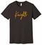Picture of SDK - Unisex - Jersey Short Sleeve Tee w/ Choice of Glitter Logo by Bella + Canvas BC3001 - Brown or White