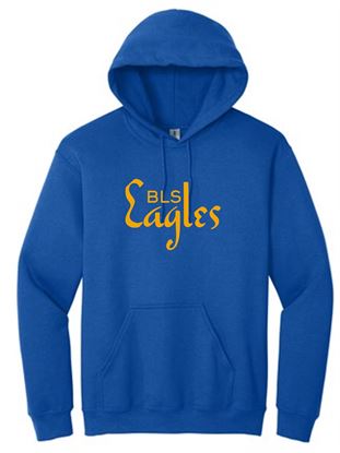 Picture of Bishop Leibold - Youth & Adult/Unisex - Hooded Sweatshirt by Gildan w/ Gold Foil Logo 18500(b) -  Carolina Blue, Graphite Heather, Navy, Royal, or White