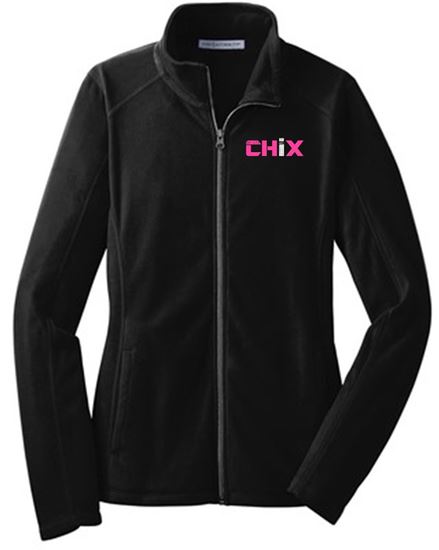 Picture of NEW COLOR ADDED! Chix - Ladies - Microfleece Full Zip Jacket by Port Authority L223 - Black, Pearl Grey or White