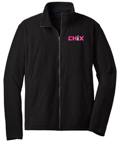 Picture of NEW COLOR ADDED! Chix - Unisex - Microfleece Full Zip Jacket by Port Authority F223 - Black or Pearl Grey