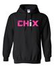 Picture of CHIX - Youth & Adult/Unisex- Team Gear Hooded Sweatshirt By Gildan 18500(b) - Black, Heliconia, Sports Grey, or White