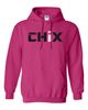 Picture of CHIX - Youth & Adult/Unisex- Team Gear Hooded Sweatshirt By Gildan 18500(b) - Black, Heliconia, Sports Grey, or White