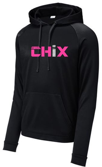 Picture of Chix - Adult - Sport Tek ReCompete Pullover Hoodie ST730 - Black or White