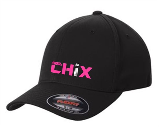 Picture of New Color Added! Chix -  Flexfit Performance Solid Cap by Sport-Tek STC17 - Black or White