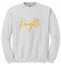 Picture of SDK Lacrosse - Unisex -  "Knights" Crewneck Sweatshirts by Gildan 18000 - White or Brown*Logo available *SCREENED OR  GOLD GLITTER!