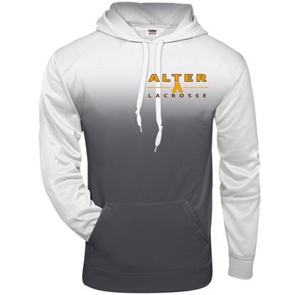 Picture of Alter Boys Lacrosse - Unisex - Ombre Hooded Sweatshirt by Badger 1403 - Graphite/White
