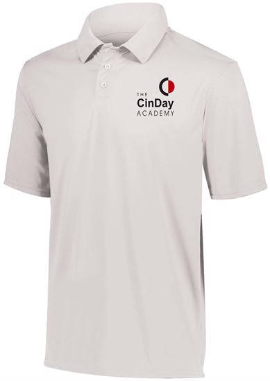 Picture of Style Being Discontinued!! - The CinDay Academy - Youth - Dri Fit Short Sleeve Uniform Polo by Augusta 5018 - Black or White