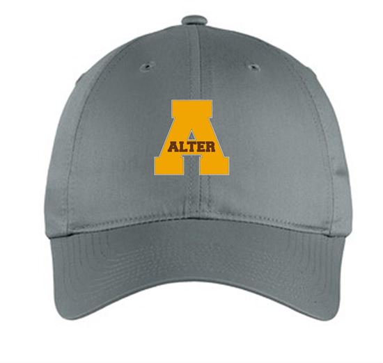 Picture of Alter - Nike Golf Unstructured Twill Cap by Sanmar NKFB6449-  Dark Grey 1 left!  Alter "A" Logo
