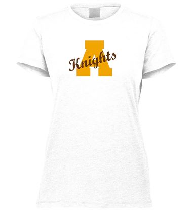 Picture of $5 OFF! Alter - Ladies - Knights Tri Blend Tee Shirt by Augusta 3067 - White  1 Left!! LXL