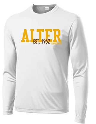 Picture of Alter High School - Adult/Unisex - Dri Fit Long Sleeve Tee by Sport-Tek ST350LS - White