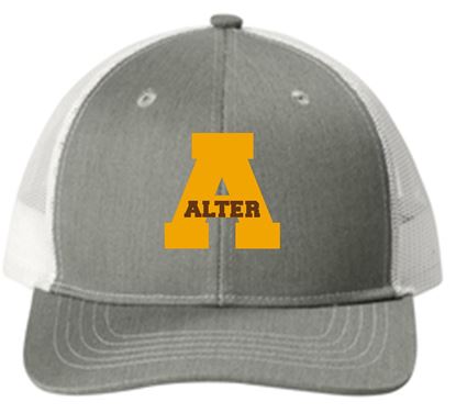 Picture of Alter-  Youth Snapback Trucker Cap by Port Authority YC112- Heather grey/White