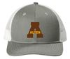 Picture of Alter-  Youth Snapback Trucker Cap by Port Authority YC112- Heather grey/White
