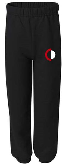 Picture of The CinDay Academy - Youth - Gym Pants w/o pockets by Jerzees 973BR -  Black