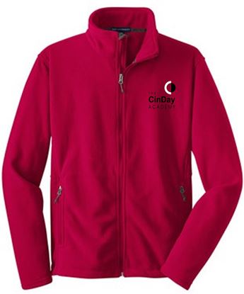 Picture of The CinDay Academy - Ladies - Full Zip Fleece Jacket by Port Authority L217 - Black, Iron Grey, Red, or Winter White