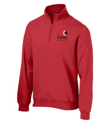 Picture of The CinDay  Academy - Youth & Adult/Unisex - Fleece 1/4 Zip Sweatshirt  PC78YQ/ST253 - Black, Red, or White