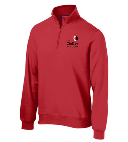 Picture of The CinDay  Academy - Youth & Adult/Unisex - Fleece 1/4 Zip Sweatshirt  PC78YQ/ST253 - Black, Red, or White