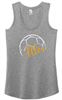 Picture of Alter Girls Soccer Ladies District Women’s Perfect Tri Racerback Tank DM138L 2 Color GLITTER! Logo - White / Grey