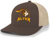 Picture of Alter Boys Soccer Trucker Snapback Cap by Pacific Headwear 104c- Brown/White or Brown/Khaki