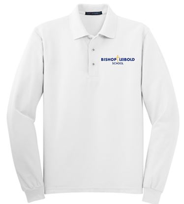 Picture of Bishop Leibold - Youth & Adult/Unisex - Long Sleeve Uniform Polo by Port Authority (Y)K500LS - White