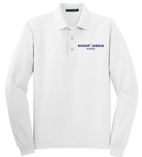 Picture of Bishop Leibold - Youth & Adult/Unisex - Long Sleeve Uniform Polo by Port Authority (Y)K500LS - White