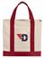 Picture of Dayton Flyers - Dayton Logo - Large Tote- Port Authority Cotton Canvas Two Tone Tote BG429- Red