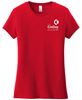 Picture of Cinday Academy - Ladies - Short Sleeve Tee w/ Left Chest All White Logo by District DT6002 - Black, Grey Frost, or Red