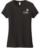 Picture of The CinDay Academy - Ladies - Short Sleeve Tee w/ Left Chest All White Logo by District DT6002 - Black or Grey Frost