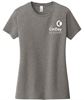 Picture of The CinDay Academy - Ladies - Short Sleeve Tee w/ Left Chest All White Logo by District DT6002 - Black or Grey Frost