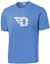 Picture of Dayton Flyers - Unisex -  Dri Fit Distressed Logo Tee by Sports Tek ST350  -  Red or Columbia Blue