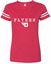 Picture of Dayton Flyers - Ladies - Flyers Logo Football Jersey Tee by LAT Apparel 3537 - Vintage Red/ White