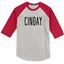 Picture of CinDay Acadamy - Youth/Unisex - 3/4 Baseball Tee by Sport Tek (Y)T200- Grey/Red